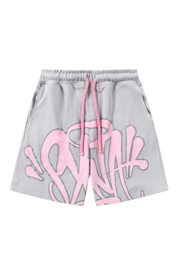 "Graffiti" Short Set Grey/Pink